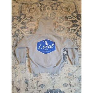 Local Boy Outfitters Youth Size XS Grey Blue Logo Southern Outdoors Hoodie